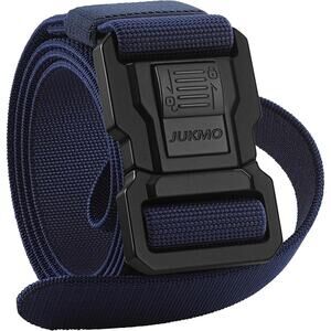 JUKMO Blue Men's Tactical Belt w Lock 1.5" Nylon Web  Fits Waist 36-42"